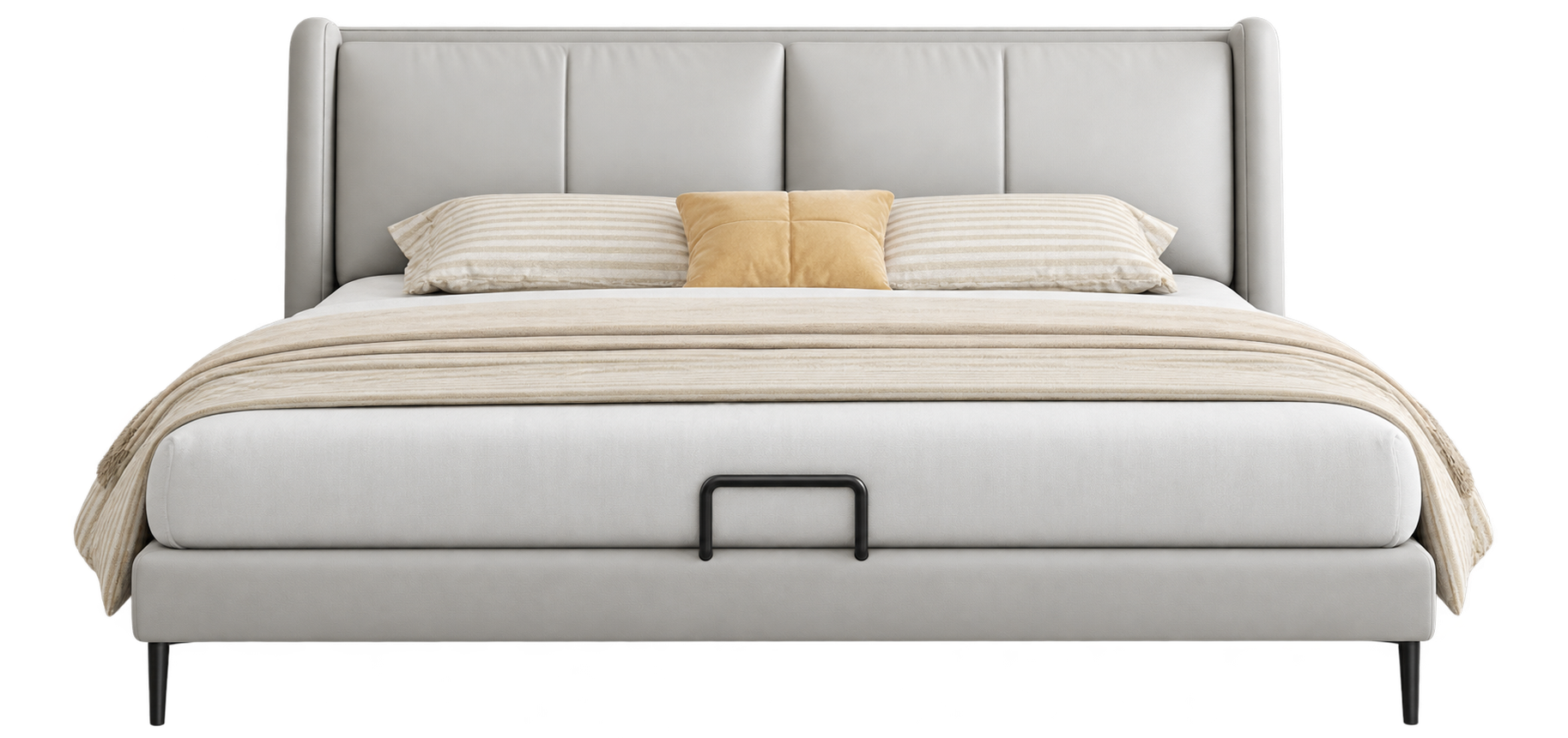 JUXL60 Winged Leather Bed original product view