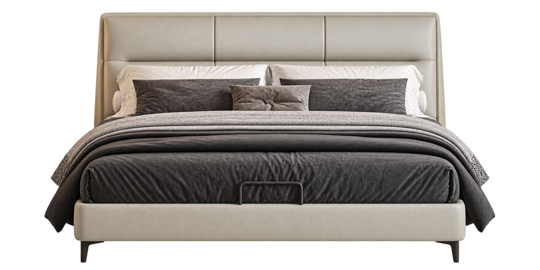 JUXL6 Panelled Leather Bed original product view