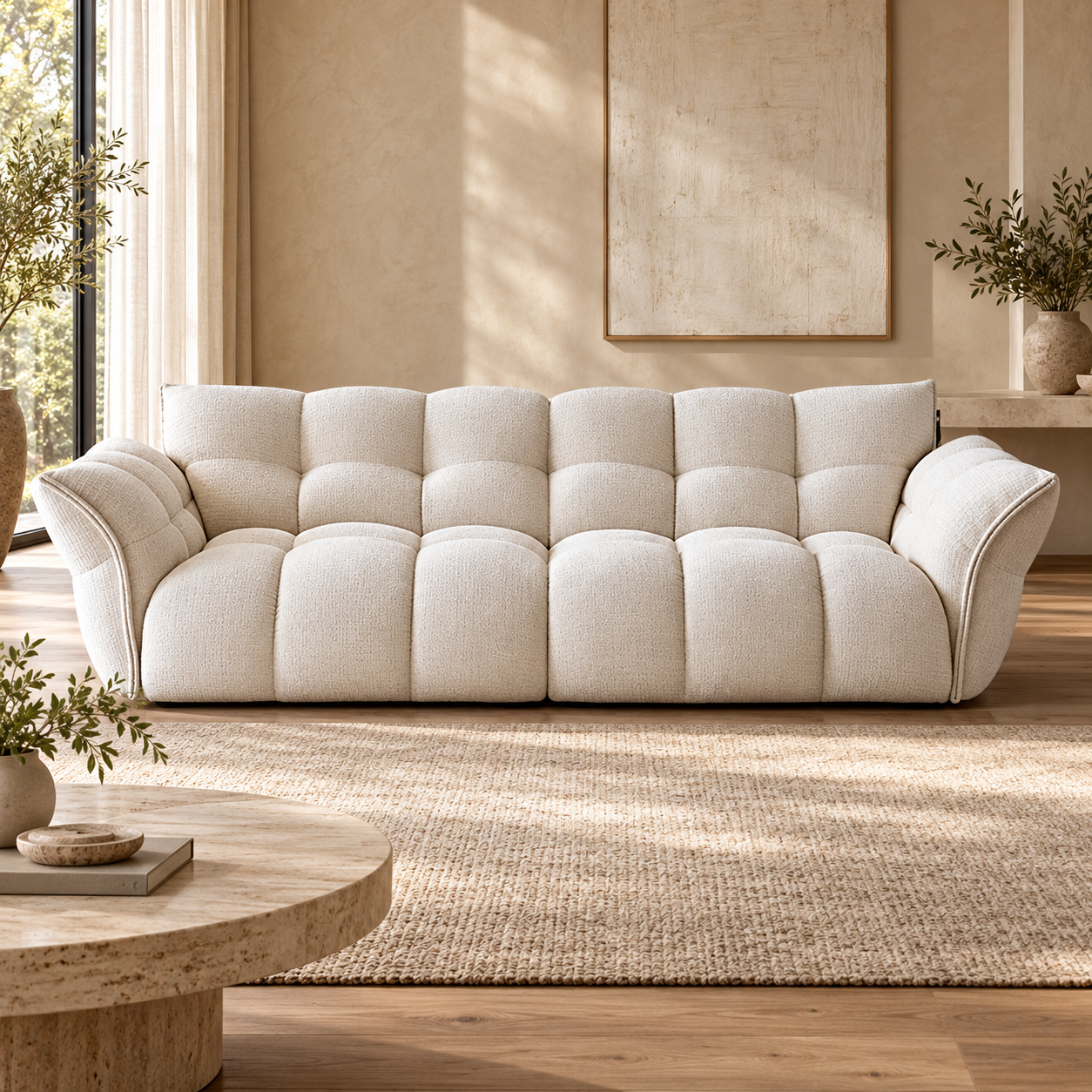 JUDM002 Sculpted Chenille Sofa