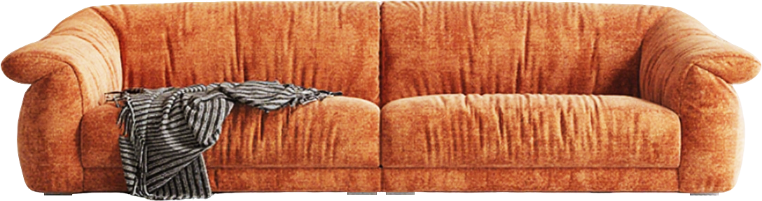 JUDM048 Rounded Chenille Sofa original product view