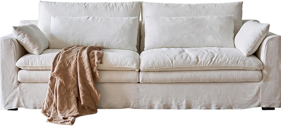 JULX3050 Skirted Cotton-Linen Sofa product view