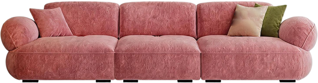 JUXMQ1230 Curved Chenille Sofa
