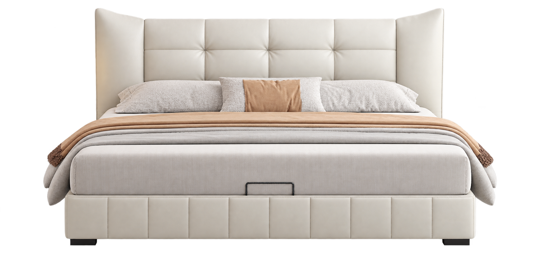 JUJM851 Panelled Leather Bed product view