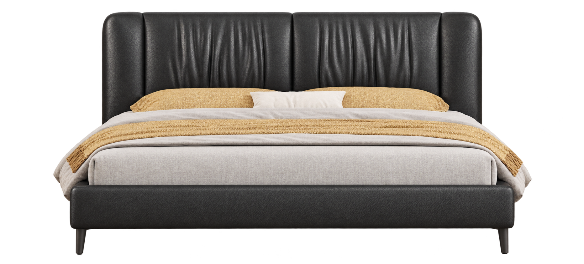 JUJMSM733 Channelled Leather Bed