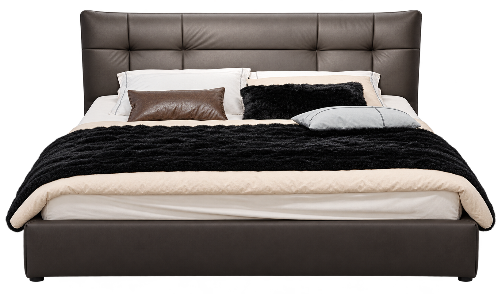 JUXL968 Tall-Panel Leather Bed product view