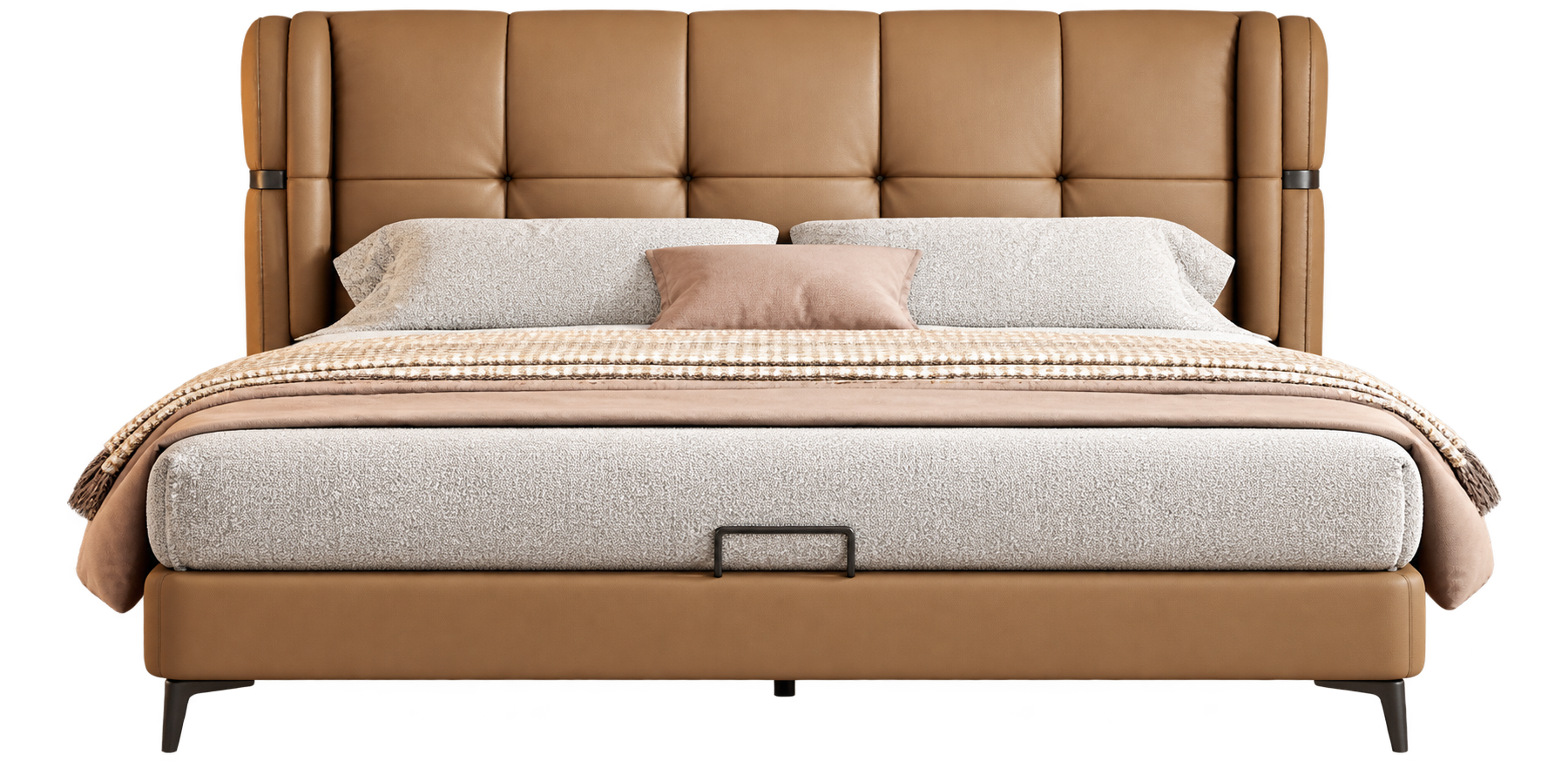 JUJM2400 Wingback Leather Bed